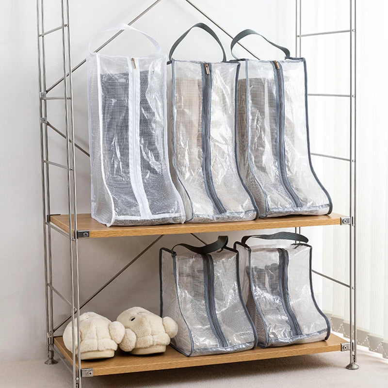 Shoes Storage Bags Cover Long Riding Rain Boots Dustproof Organizer Portable Travel Zipper Pouch Accessories Supplies Item