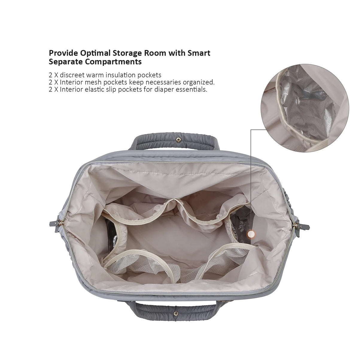 New Diaper Bags Hand-held Single Shoulder Baby Mommy Bags Large Capacity Waterproof Insulation Milk Bottle Mother and Baby Bag