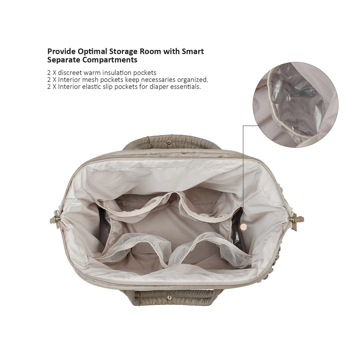 New Diaper Bags Hand-held Single Shoulder Baby Mommy Bags Large Capacity Waterproof Insulation Milk Bottle Mother and Baby Bag