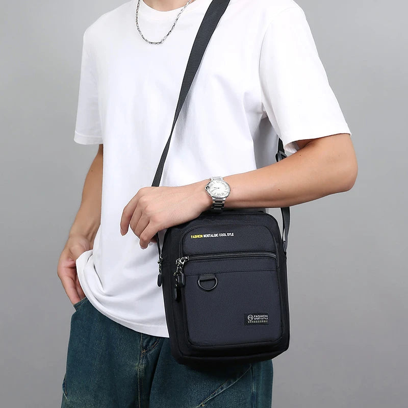 Men Crossbody Bag Single Shoulder Bags Big Capacity Storage Bag Fashion Multi-Pockets Business Crossbody Bags