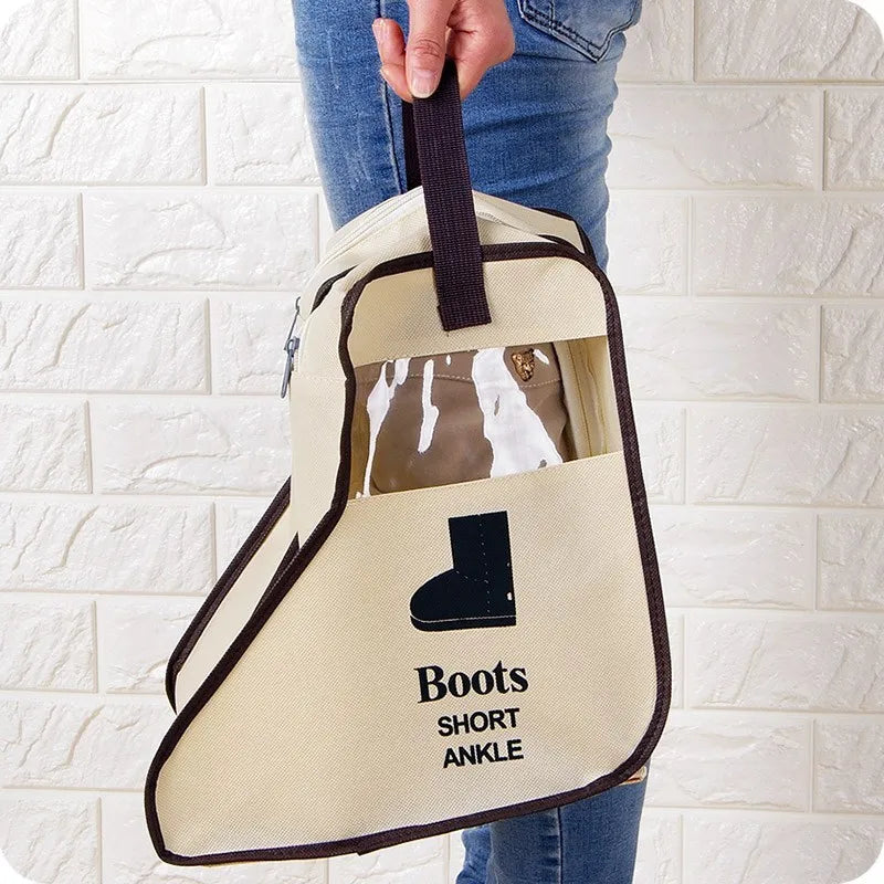 Shoes Storage Bags Cover Long Riding Rain Boots Dustproof Organizer Portable Travel Zipper Pouch Accessories Supplies Item