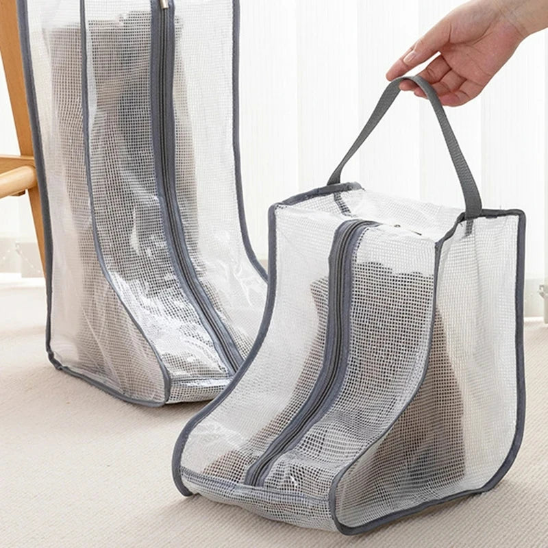 Shoes Storage Bags Cover Long Riding Rain Boots Dustproof Organizer Portable Travel Zipper Pouch Accessories Supplies Item