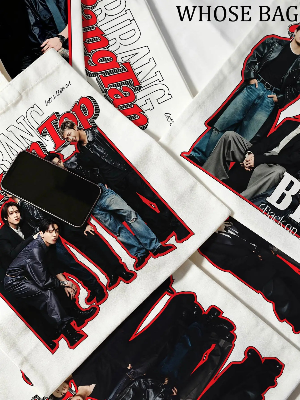 BT/S Bag，BANG/TAN BACK ON TOP Bag，AIRANG Canvas Tote Bag，BT2/1,Best Gift For ARMY Fans，JK/RM/SU/GA/JH/V/JIN/JIMIN