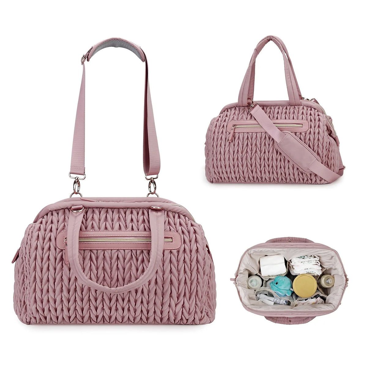 New Diaper Bags Hand-held Single Shoulder Baby Mommy Bags Large Capacity Waterproof Insulation Milk Bottle Mother and Baby Bag
