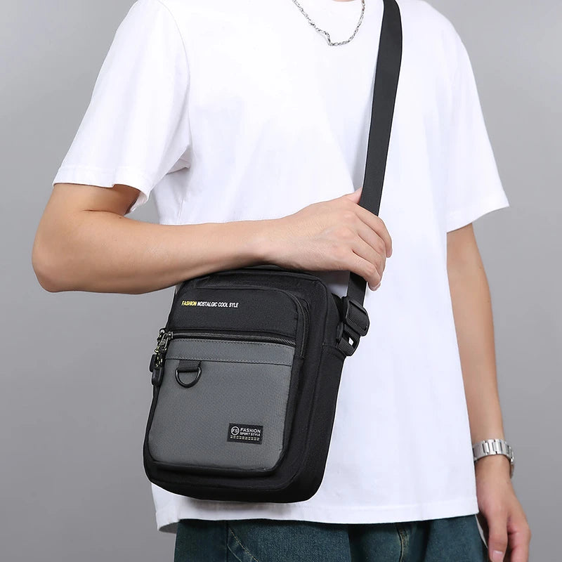 Men Crossbody Bag Single Shoulder Bags Big Capacity Storage Bag Fashion Multi-Pockets Business Crossbody Bags