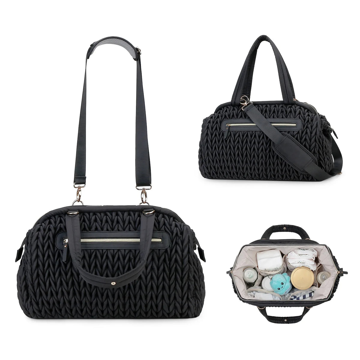 New Diaper Bags Hand-held Single Shoulder Baby Mommy Bags Large Capacity Waterproof Insulation Milk Bottle Mother and Baby Bag