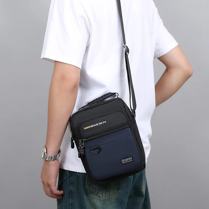 Men Crossbody Bag Single Shoulder Bags Big Capacity Storage Bag Fashion Multi-Pockets Business Crossbody Bags