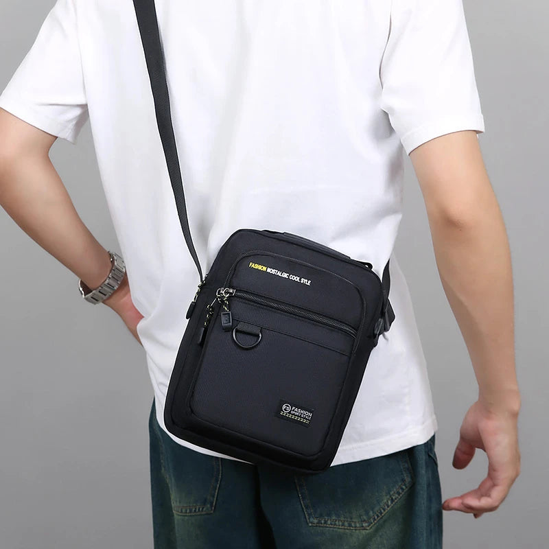 Men Crossbody Bag Single Shoulder Bags Big Capacity Storage Bag Fashion Multi-Pockets Business Crossbody Bags