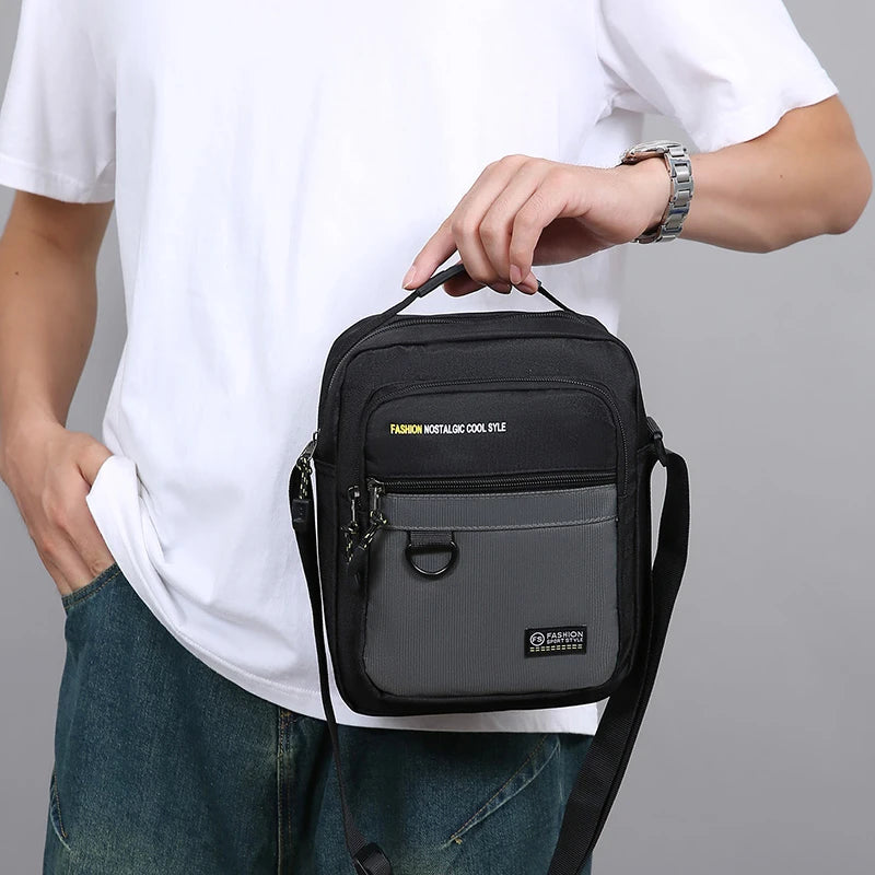 Men Crossbody Bag Single Shoulder Bags Big Capacity Storage Bag Fashion Multi-Pockets Business Crossbody Bags