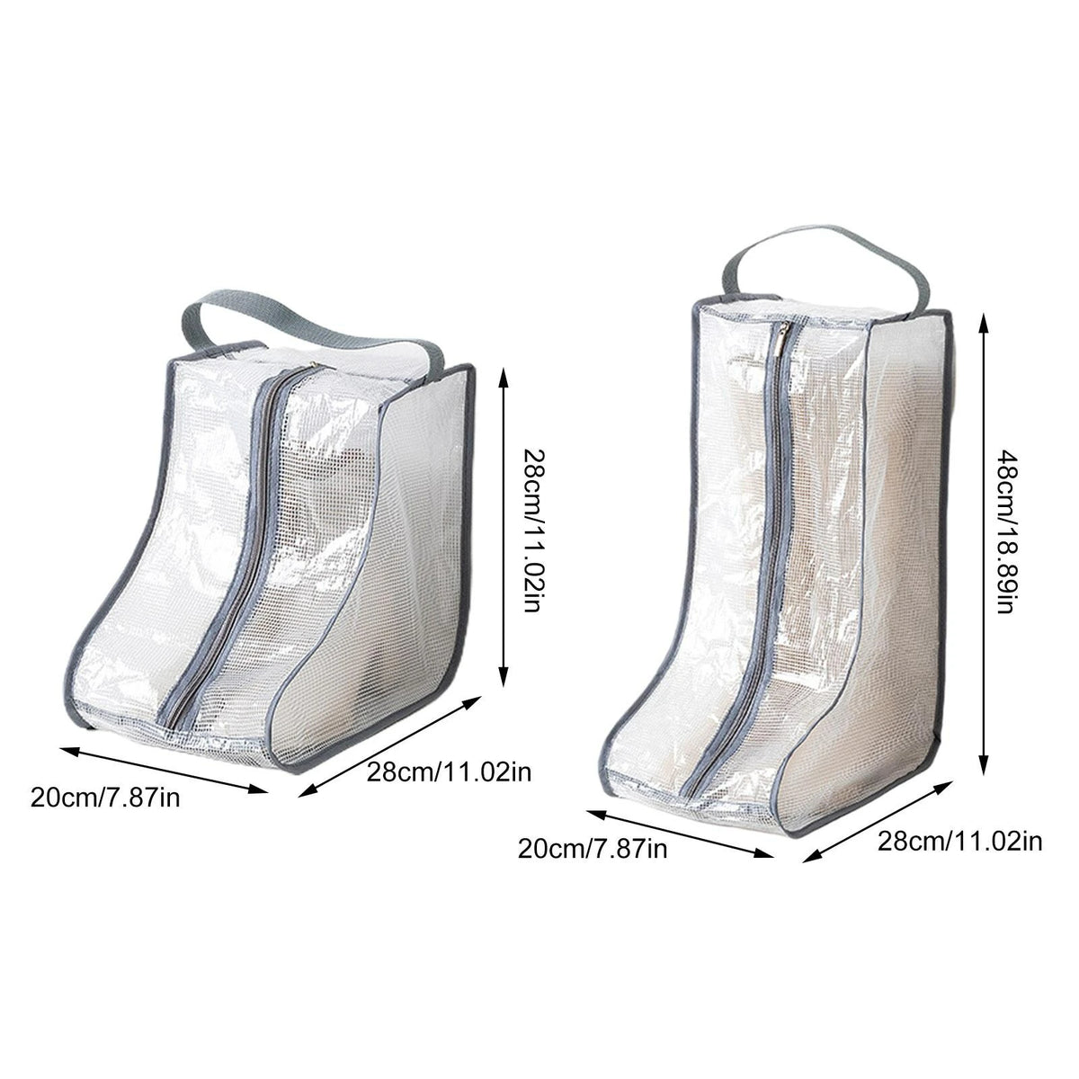 Shoes Storage Bags Cover Long Riding Rain Boots Dustproof Organizer Portable Travel Zipper Pouch Accessories Supplies Item