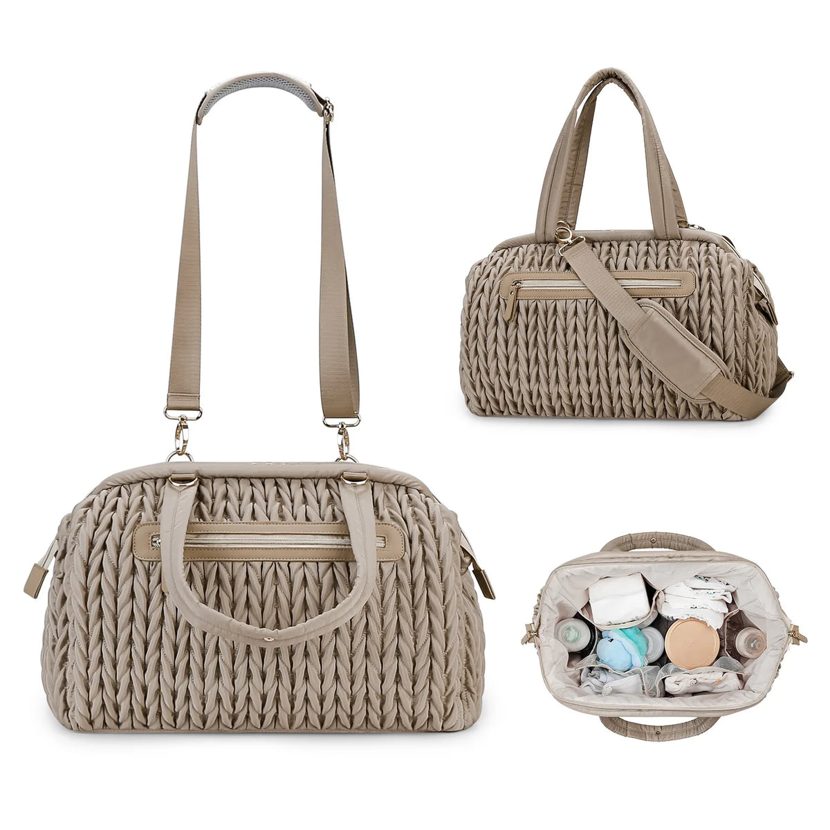 New Diaper Bags Hand-held Single Shoulder Baby Mommy Bags Large Capacity Waterproof Insulation Milk Bottle Mother and Baby Bag