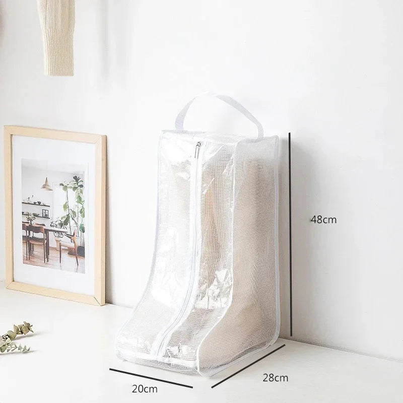 Shoes Storage Bags Cover Long Riding Rain Boots Dustproof Organizer Portable Travel Zipper Pouch Accessories Supplies Item