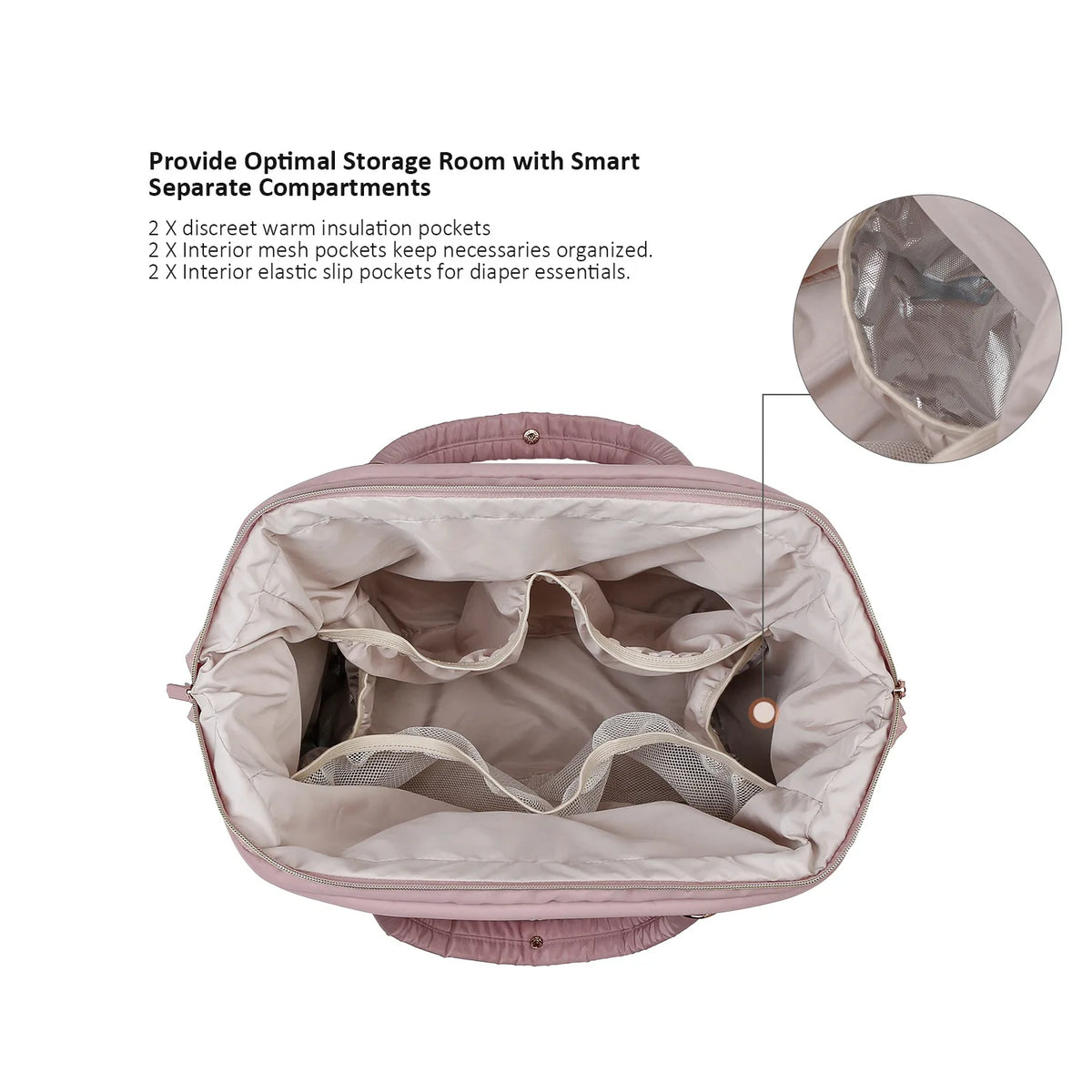 New Diaper Bags Hand-held Single Shoulder Baby Mommy Bags Large Capacity Waterproof Insulation Milk Bottle Mother and Baby Bag
