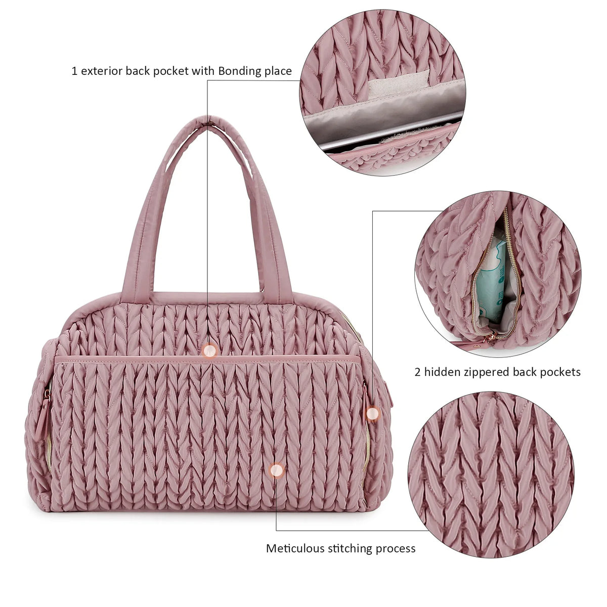 New Diaper Bags Hand-held Single Shoulder Baby Mommy Bags Large Capacity Waterproof Insulation Milk Bottle Mother and Baby Bag