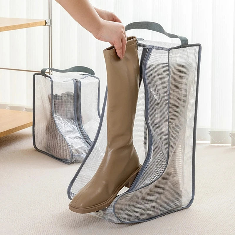Shoes Storage Bags Cover Long Riding Rain Boots Dustproof Organizer Portable Travel Zipper Pouch Accessories Supplies Item