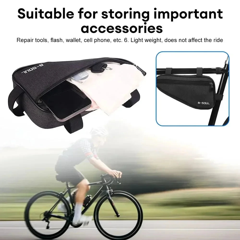 Bicycle Triangle Bag Bike Front Tube Frame Saddle Storage Bags MTB Cycling Pouch Durable Bike Versatile Bag Bicycle Accessories