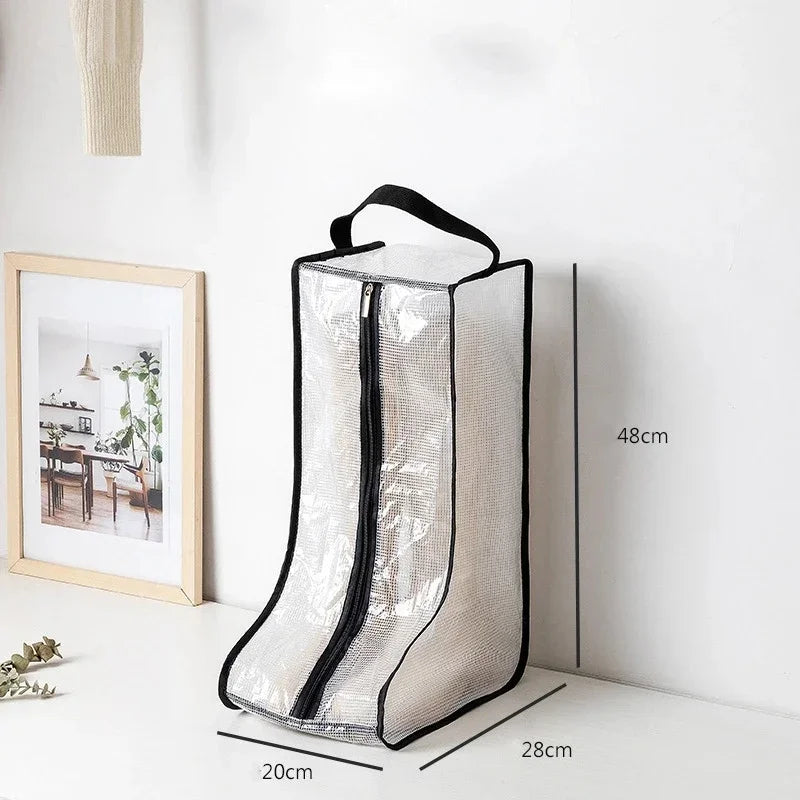 Shoes Storage Bags Cover Long Riding Rain Boots Dustproof Organizer Portable Travel Zipper Pouch Accessories Supplies Item
