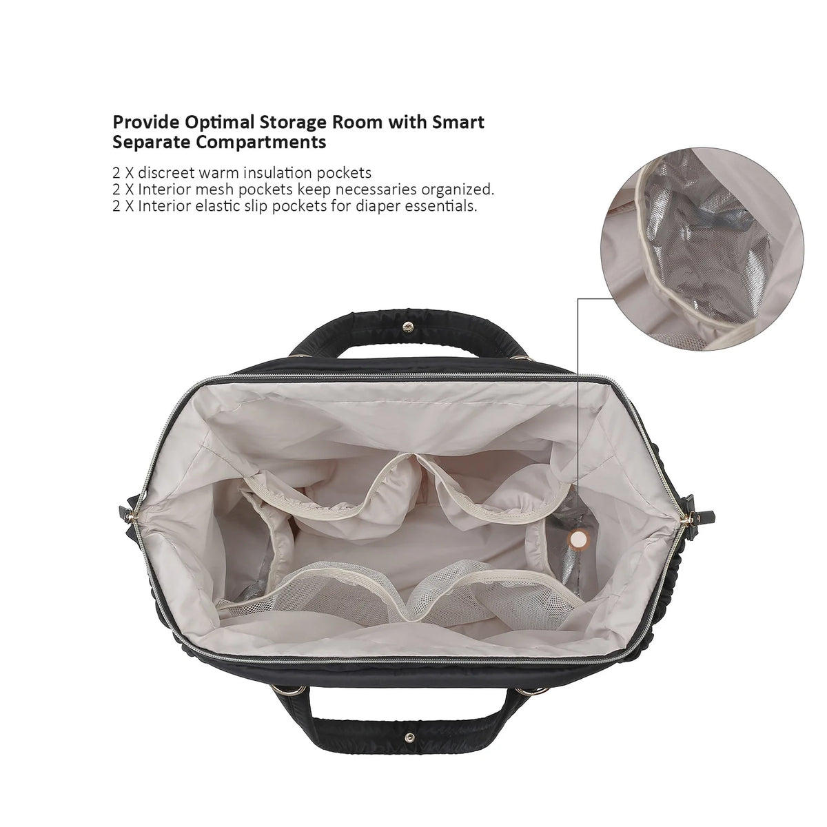 New Diaper Bags Hand-held Single Shoulder Baby Mommy Bags Large Capacity Waterproof Insulation Milk Bottle Mother and Baby Bag