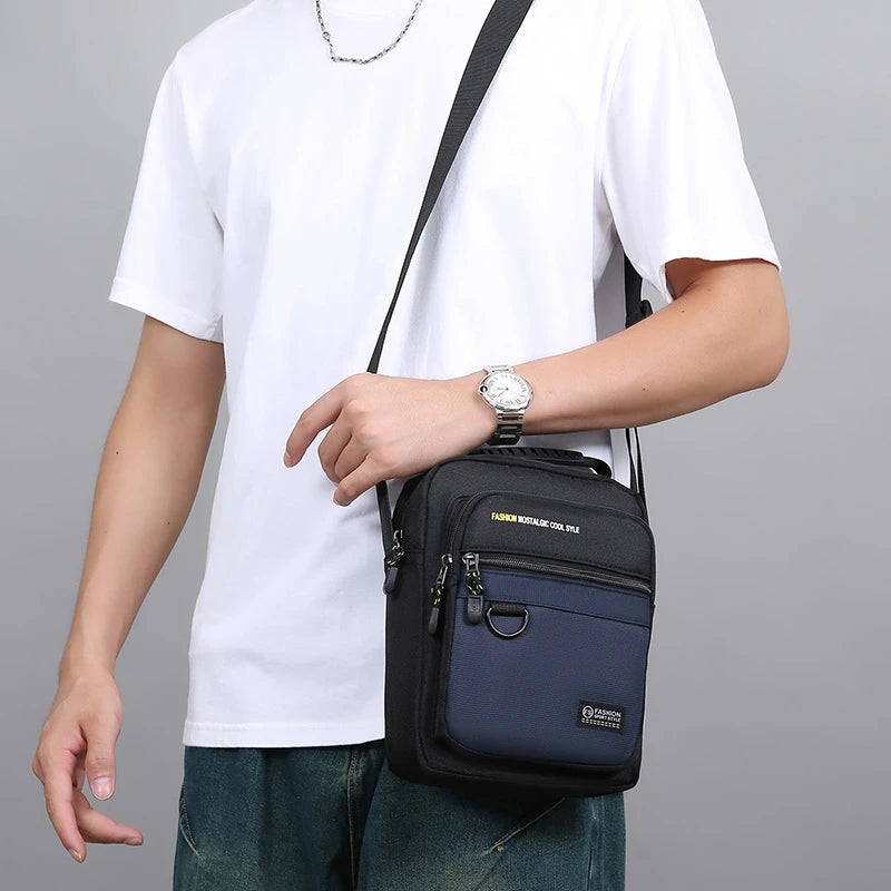 Men Crossbody Bag Single Shoulder Bags Big Capacity Storage Bag Fashion Multi-Pockets Business Crossbody Bags
