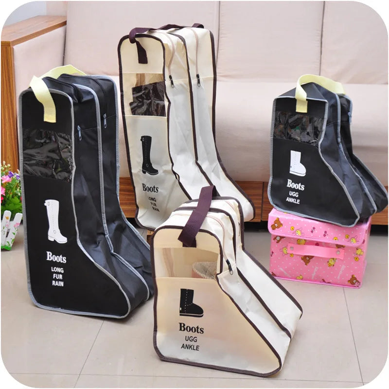 Shoes Storage Bags Cover Long Riding Rain Boots Dustproof Organizer Portable Travel Zipper Pouch Accessories Supplies Item